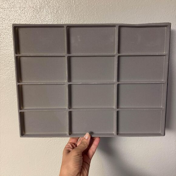 Set of 3 Jewelry Display Trays – Suede-Like Lined Compartment Organizers - Picture 7 of 7